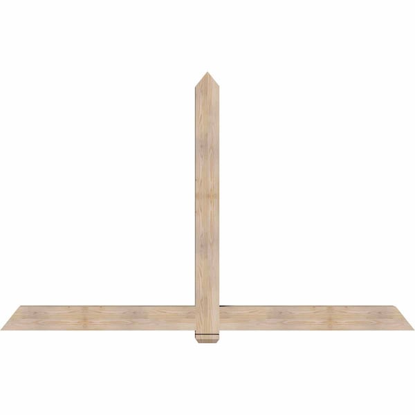 Ekena Millwork Eugene Smooth Timber Gable Bracket, Douglas Fir, 96"W x 60"H x 5 1/2"D x 5 1/2"F, 15/12 Pitch GBW096X60X0606EUG00SDF - main